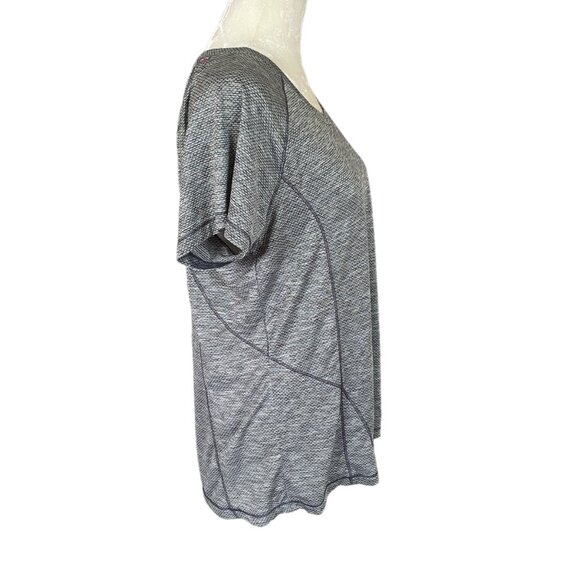 Avia women's XL gray heather stretchy pullover short sleeve crew neck t-shirt - Picture 3 of 10